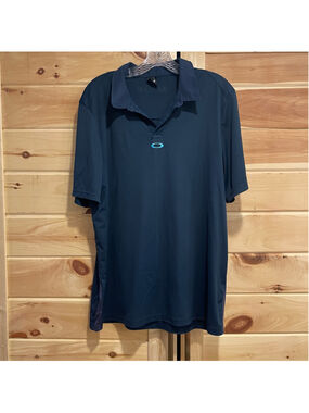 Men's Oakley Navy Blue Polo Shirt XL